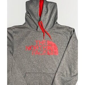 The North Face Hoodie Mens Size M Gray Long Sleeve Logo Spell Out Half Dome